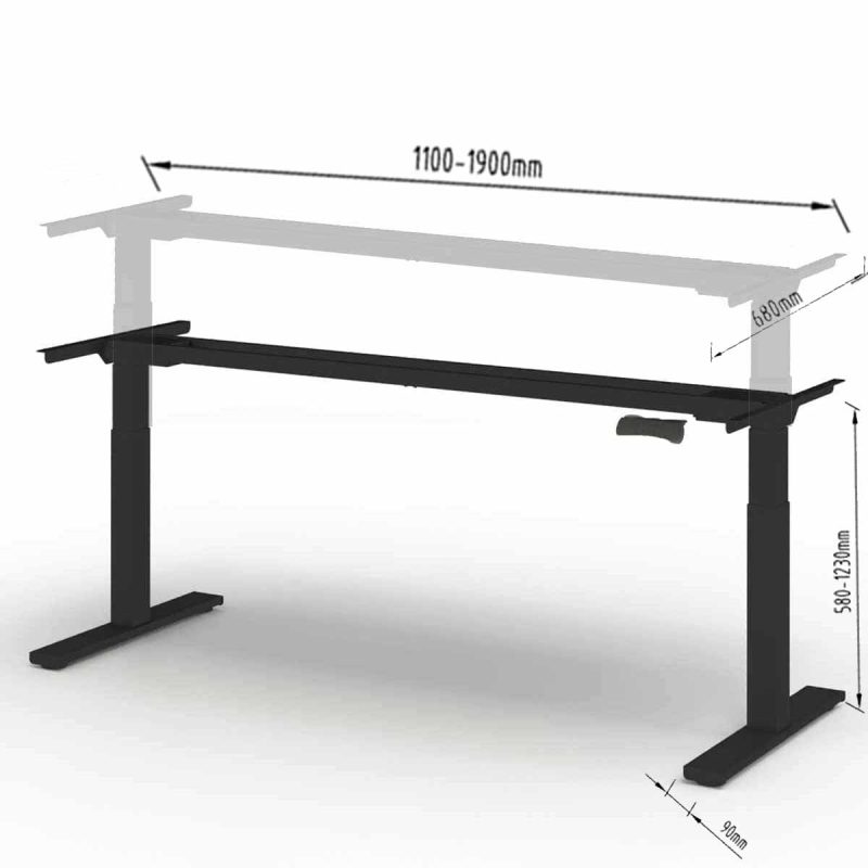 Elswout Zit Sta Bureau Afmetingen