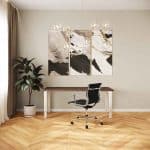 Ferro-Brons-N-poot-Bureau-op-maat-Wit