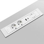Power Desk Inbouw Wit 2x 230V + 2x USB Charger + 1x keystone