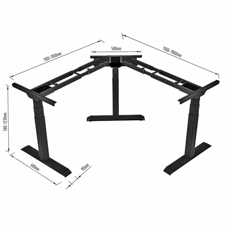Elswout Zit Sta Hoek Bureau Onderstel Afmetingen