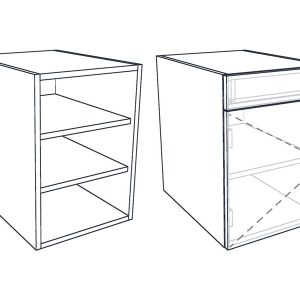 Open kastje op maat – Elswout Projectlijn (tekening)