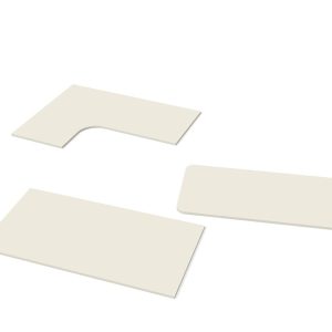 Bureaublad op maat Fundermax Kiezelgrijs (render van drie bladen)