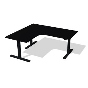 Hoekbureau op maat Zwart