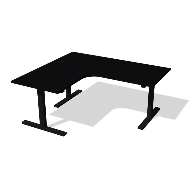 mbf020-u999st7 Hoekbureau op maat Zwart